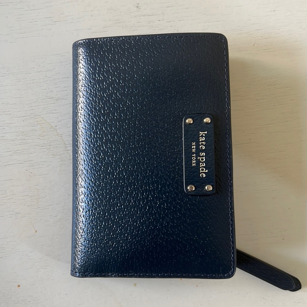 NWT Kate Spade navy blue wallet